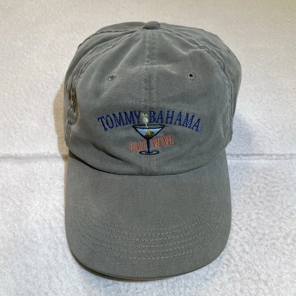 Tommy Bahama Relax‎ Hat Tiki Strap Back Cap Vacation Bar None Martini Cocktail